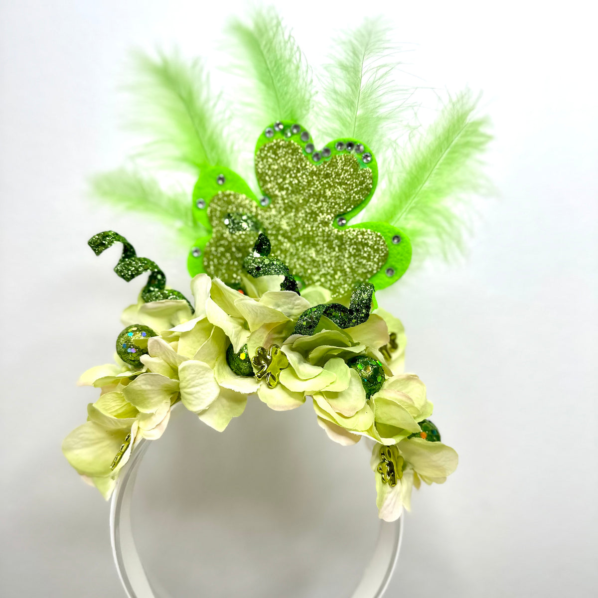 lime green headpiece