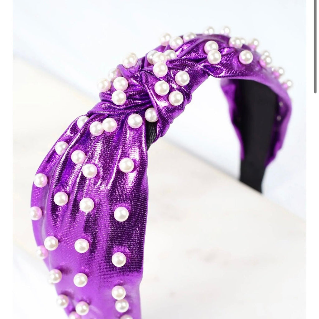 Abbie Pearl Studded Headband - Designs by KB