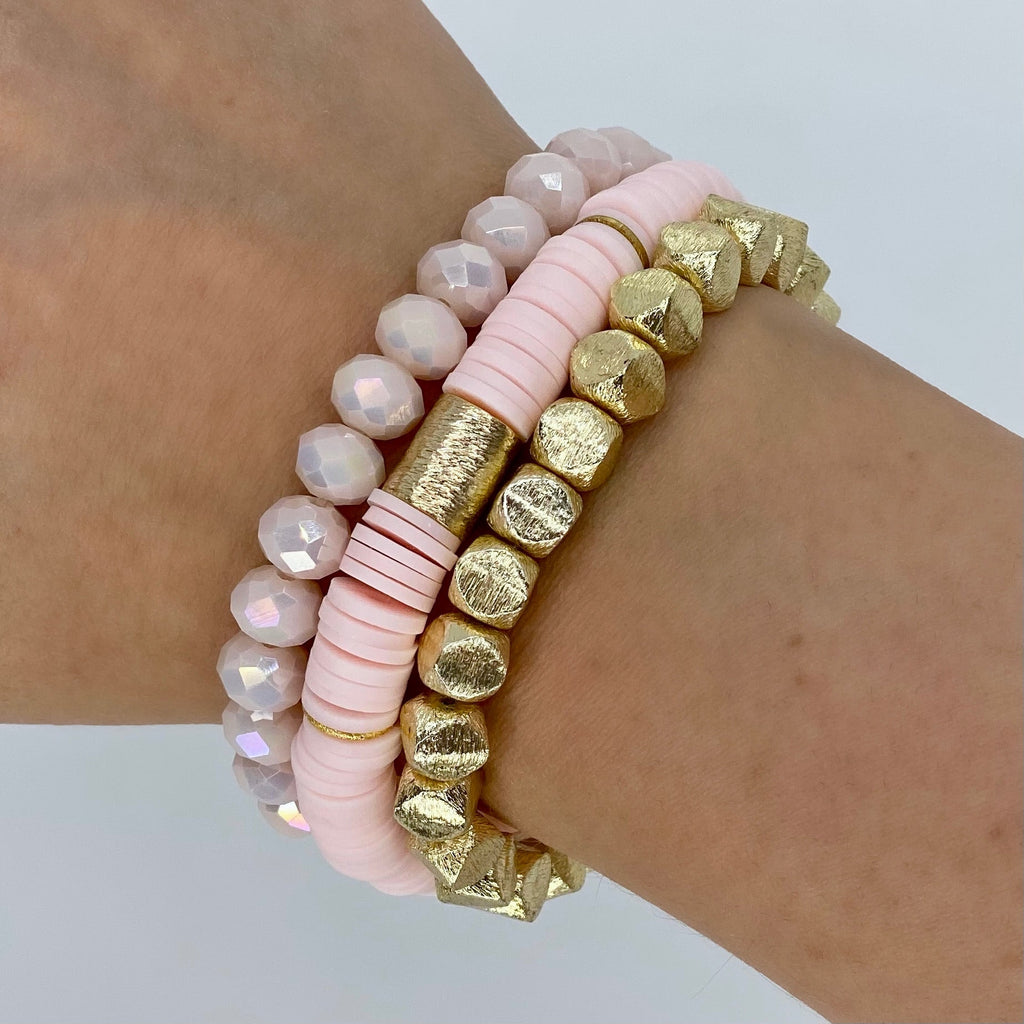 Blushing Goddess Bracelet Stack - Designs by KB
