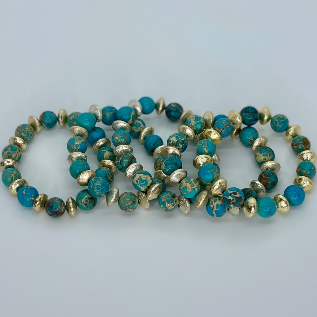 Bora Bora Gold Saucers Bracelet - Designs by KB