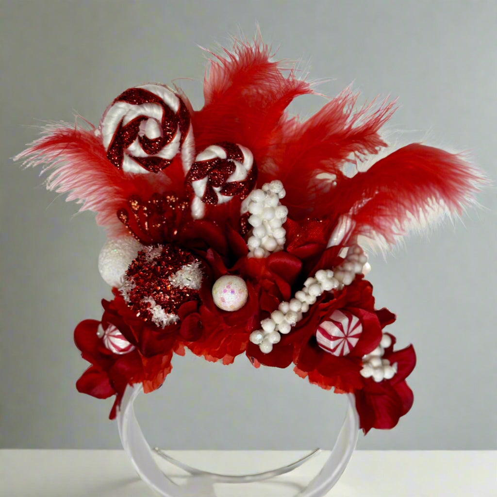 Candy Cane Headpiece - Designs by KB