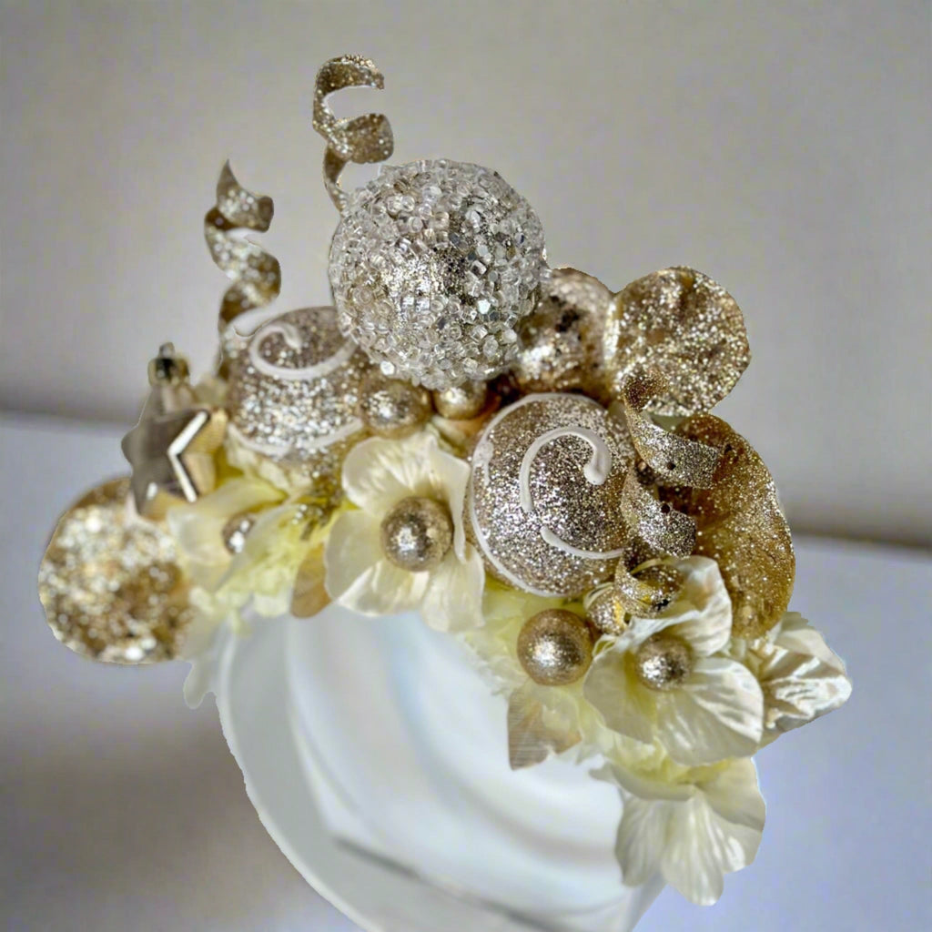 Champagne Ornaments Headpiece - Designs by KB
