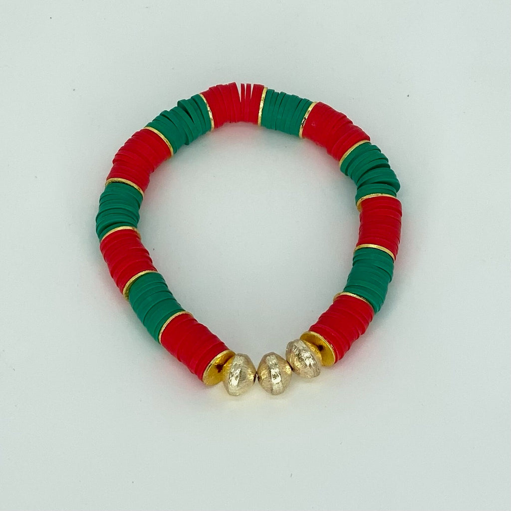 Christmas Color Block Bracelet - Designs by KB