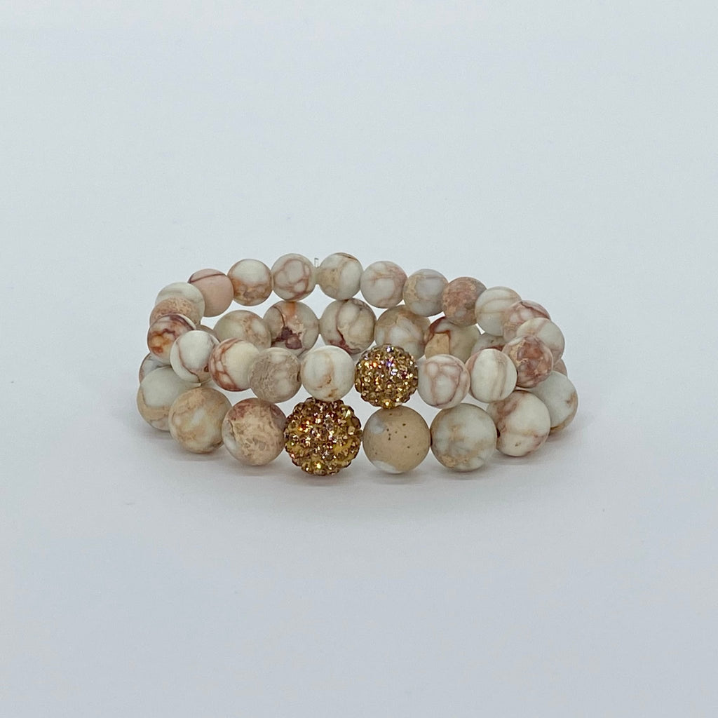Cinnamon Latte Round Bracelet - Designs by KB