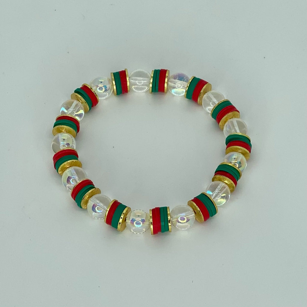 Clear Christmas Bracelet - Designs by KB