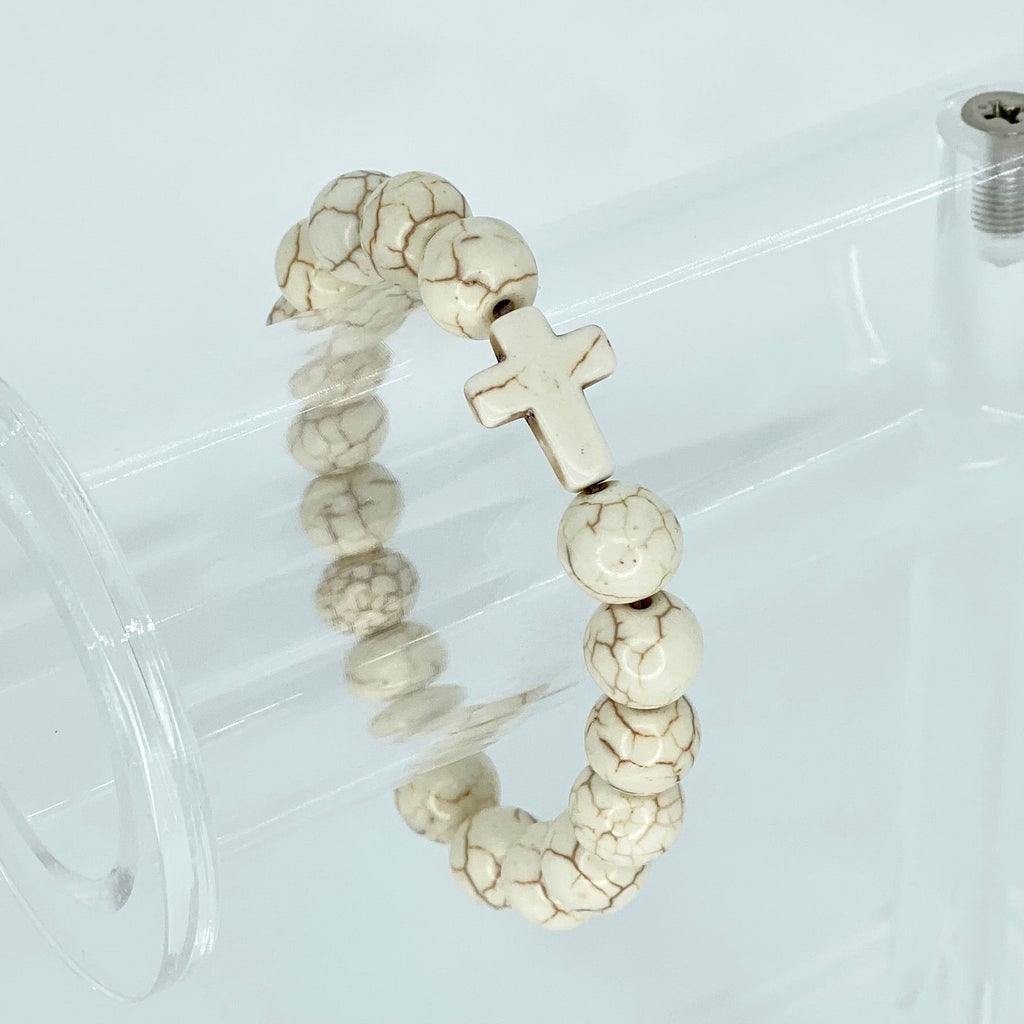 Cross Stone Bracelet - Designs by KB