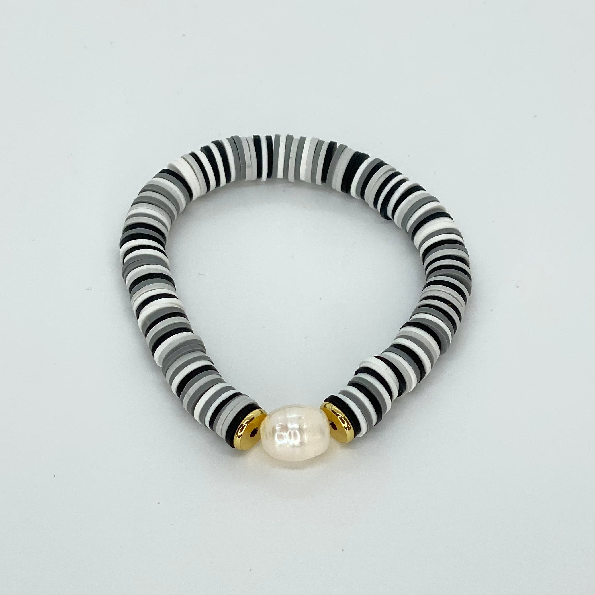 White Heishi Bead Bracelet